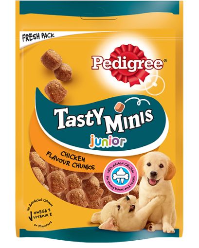 Pedigree Treat Dog Puppy Tasty Minis With Chicken 125g