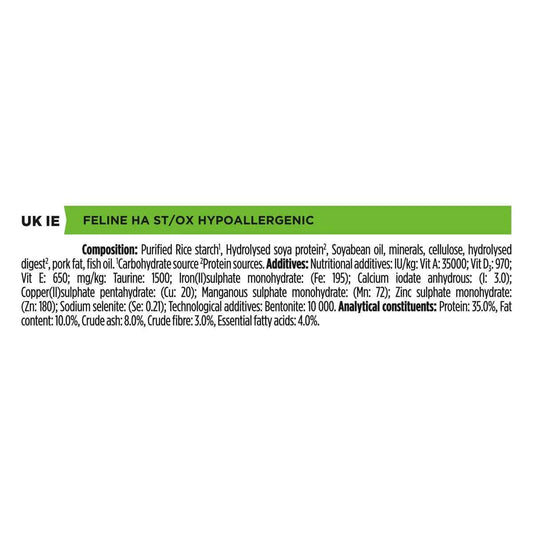 PRO PLAN VETERINARY DIETS HA Hypoallergenic Dry Cat food 1.3kg