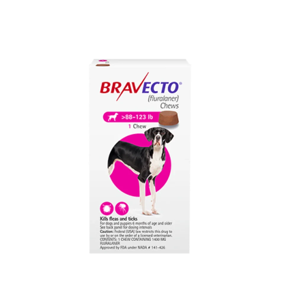 Bravecto Chewable Tablet For Very Large Dogs (40 - 56 Kg) X 1 Tablet