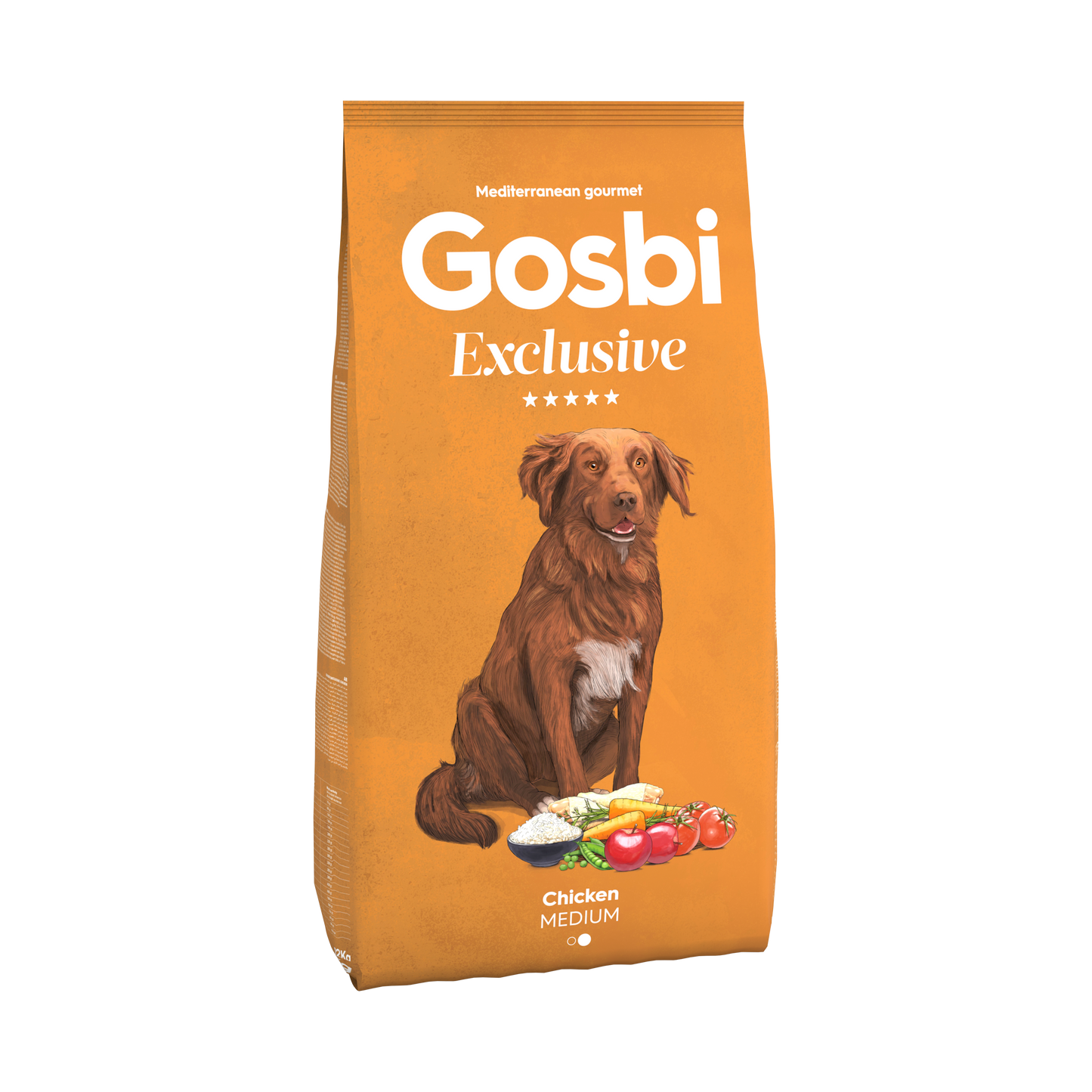 With Gosbi Exclusive Chicken Medium 12kg, you will ensure the essential nutritious components and the irresistible taste for your dog.
