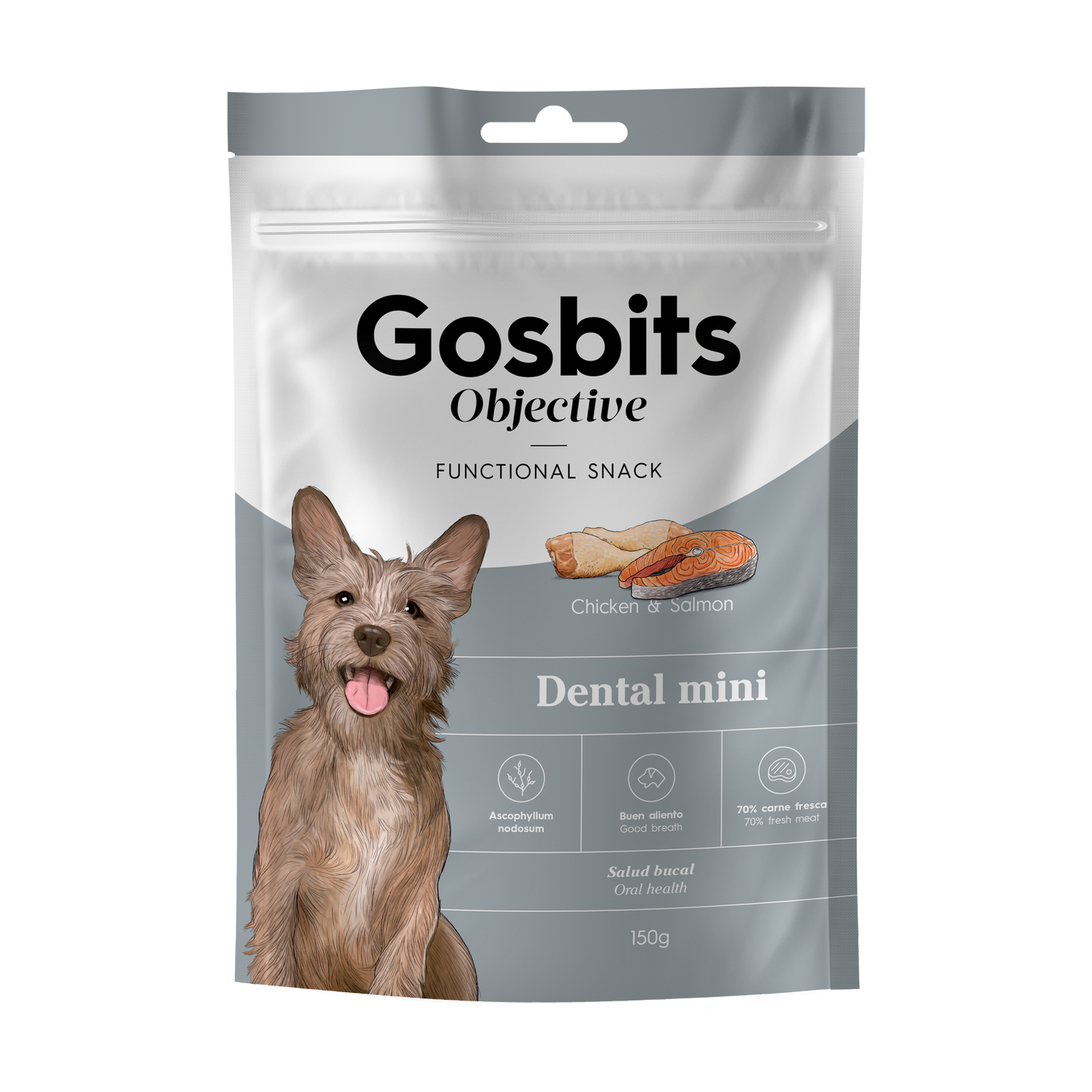 Gosbits Objective Dental MINI is innovative dental treats that keep your dog healthy and active by enhancing oral health. It acts as a powerful bioactivator