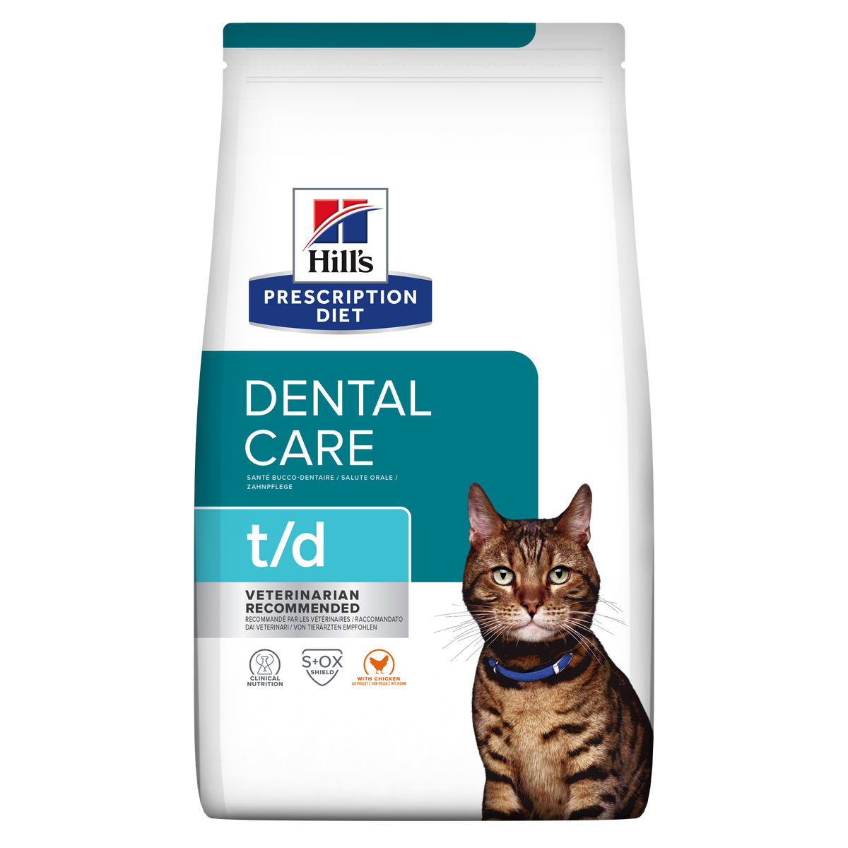 Hill's Prescription Diet T/d Dental Care Dry Cat Food with Chicken 1.5kg