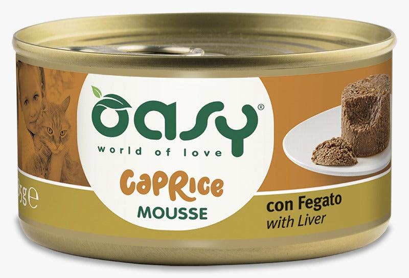 Oasy Wet PetFood for Adult Cats CAPRICE Mousse with Liver 85 g