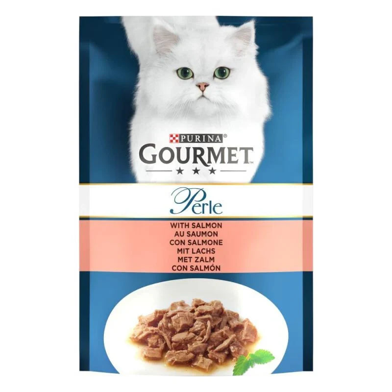 Purina Gourmet Perle With Salmon Wet Cat Food 85g Pouch Egypt