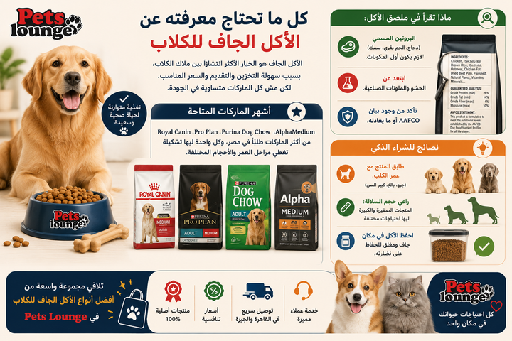 أفضل أنواع الطعام الجاف للكلاب: دليل الشراء الذكي