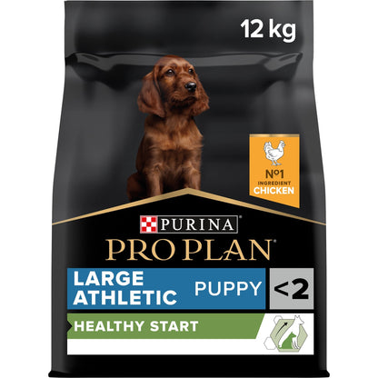 PURINA PRO PLAN Large Puppy Athletic with OPTISTART Dry Dog Food Rich in Chicken - 12 KG