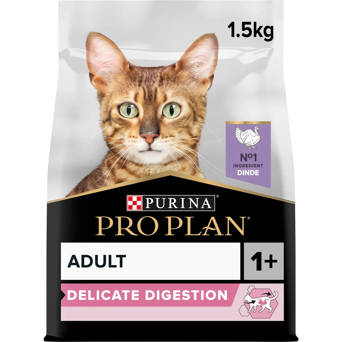 PRO PLAN Delicate Adult -OPTIDIGEST- Rich in Turkey Dry Cat Food - 1.5 KG