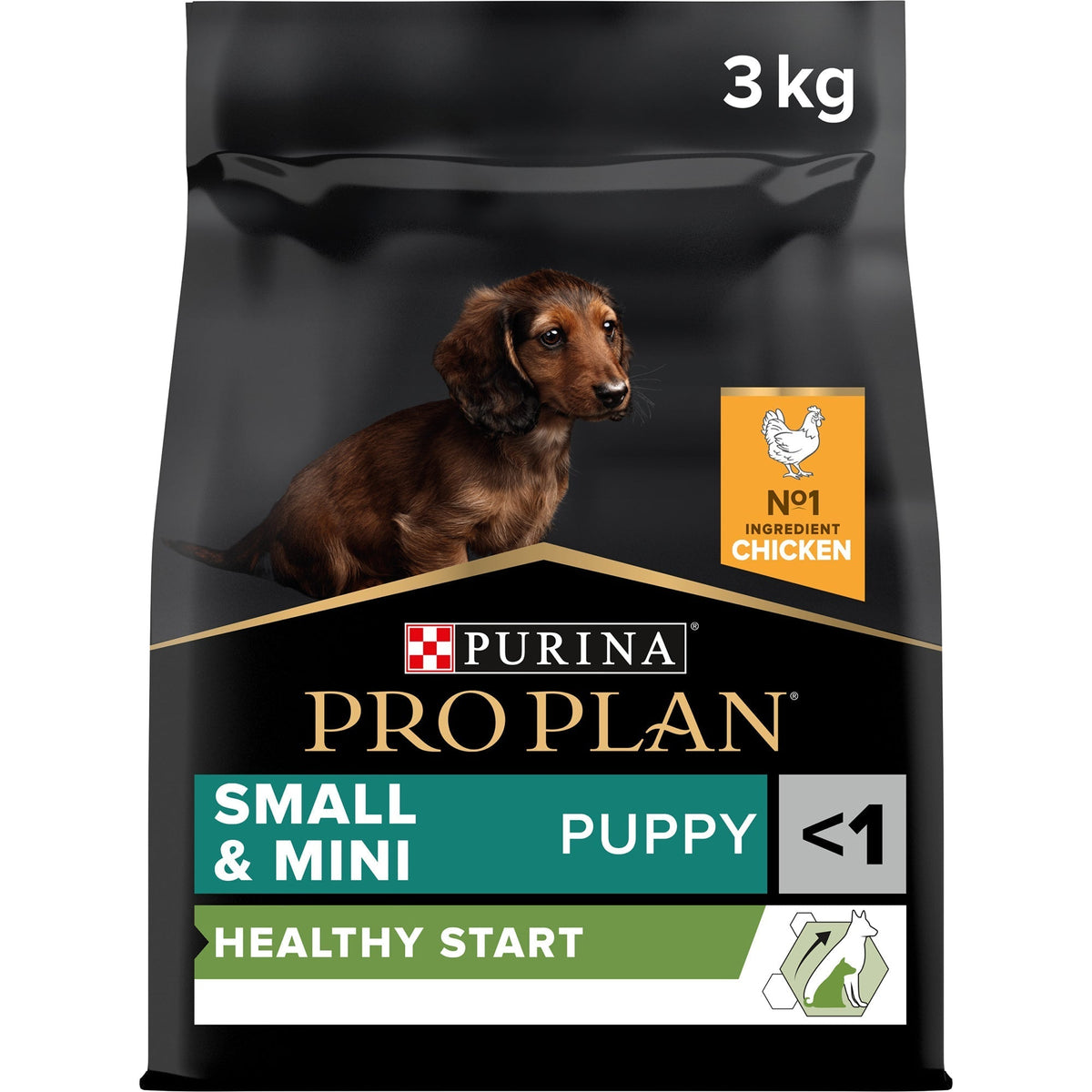 PURINA PRO PLANSmall & Mini Puppy with OPTISTART®, Rich in Chicken Dry Dog Food - 3 KG