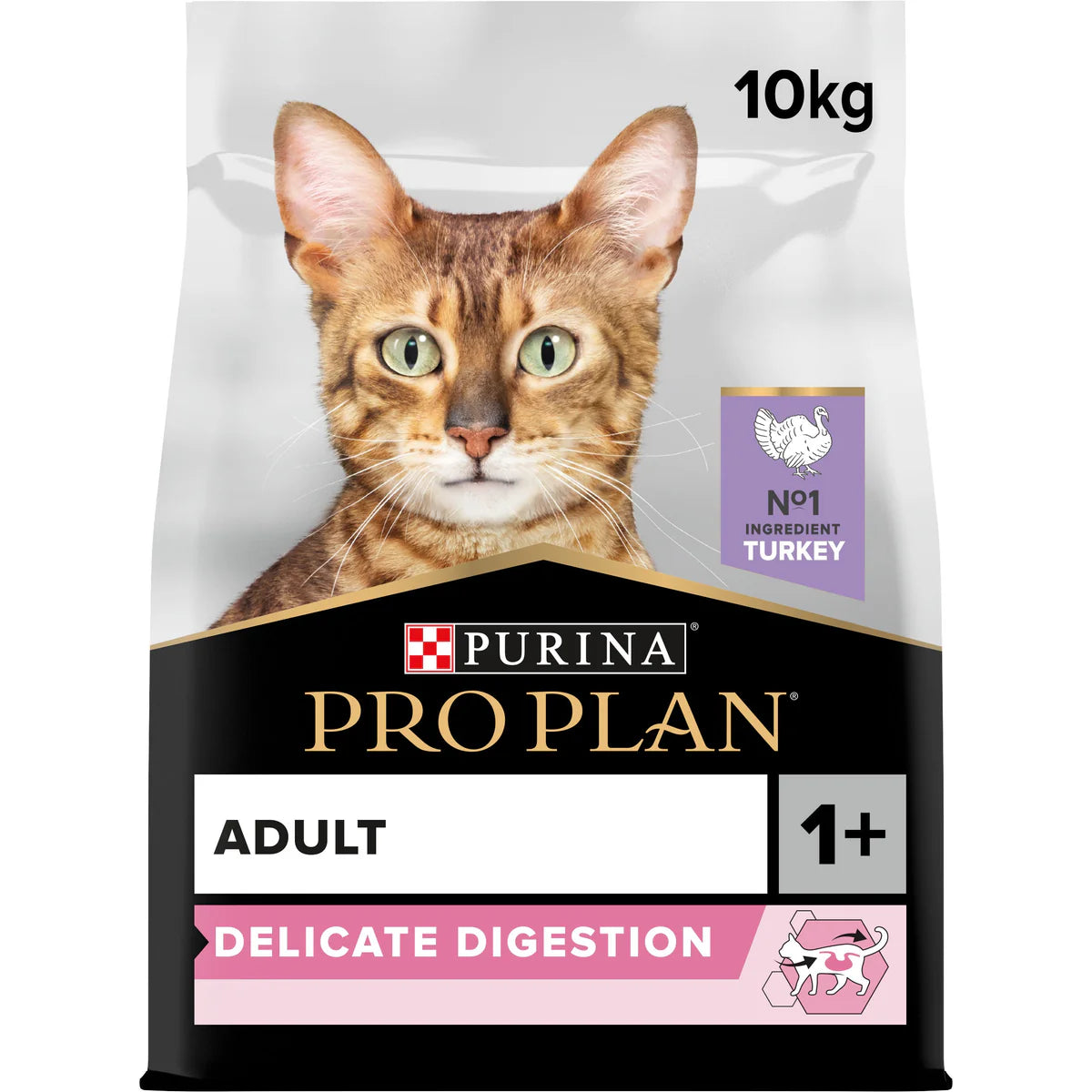 PRO PLAN Delicate Adult -OPTIDIGEST- Rich in Turkey Dry Cat Food - 10 KG