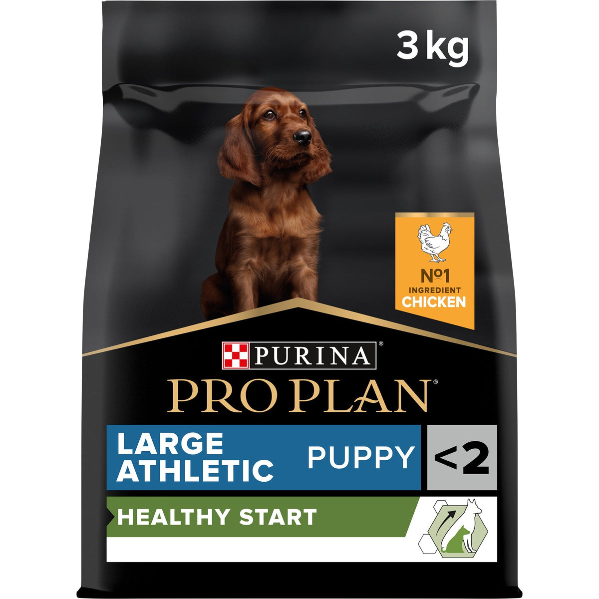 PURINA PRO PLANLarge Puppy Athletic with OPTISTART® Dry Dog Food Rich in Chicken - 3 KG