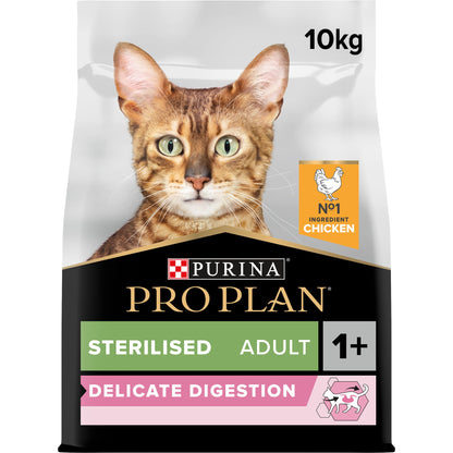 PURINA PRO PLANSterilised Adult DELICATE DIGESTION, Rich in Chicken 10 KG