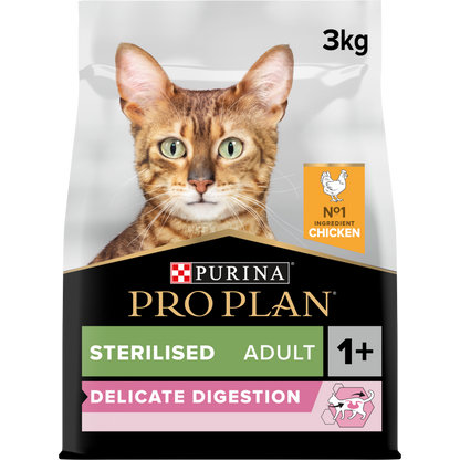 PURINA PRO PLANSterilised Adult DELICATE DIGESTION, Rich in Chicken 3 KG
