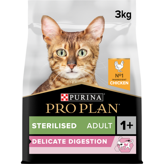 PURINA PRO PLANSterilised Adult DELICATE DIGESTION, Rich in Chicken 3 KG