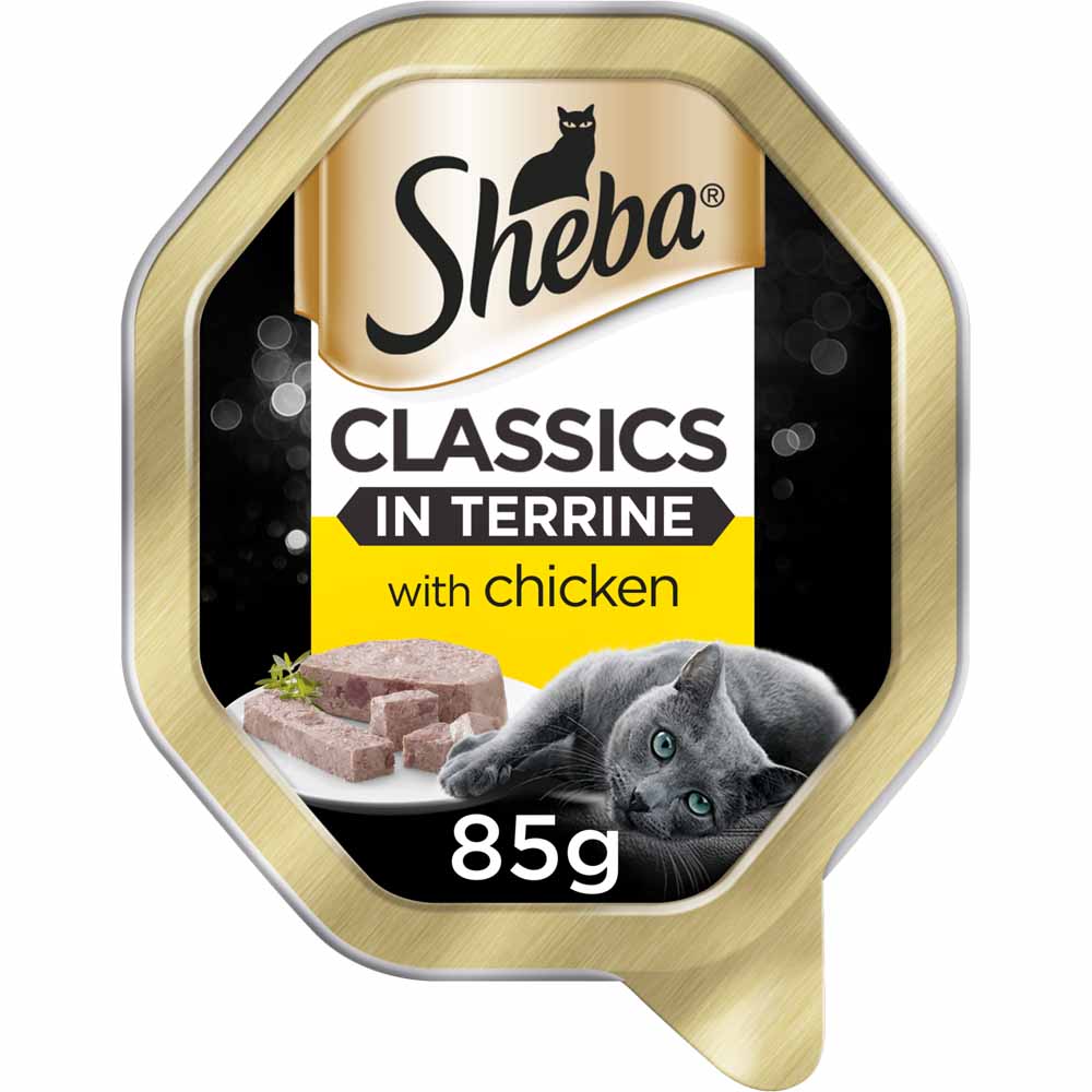 Sheba Classics Wet Cat Food Tray Chicken in Terrine 85g
