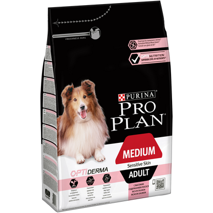 PURINA PRO PLANDog Medium Adult Sensitive Skin with OPTIDERMA® Rich in Salmon Dry Food 3kg