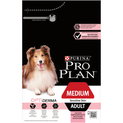 PURINA PRO PLANDog Medium Adult Sensitive Skin with OPTIDERMA® Rich in Salmon Dry Food 3kg