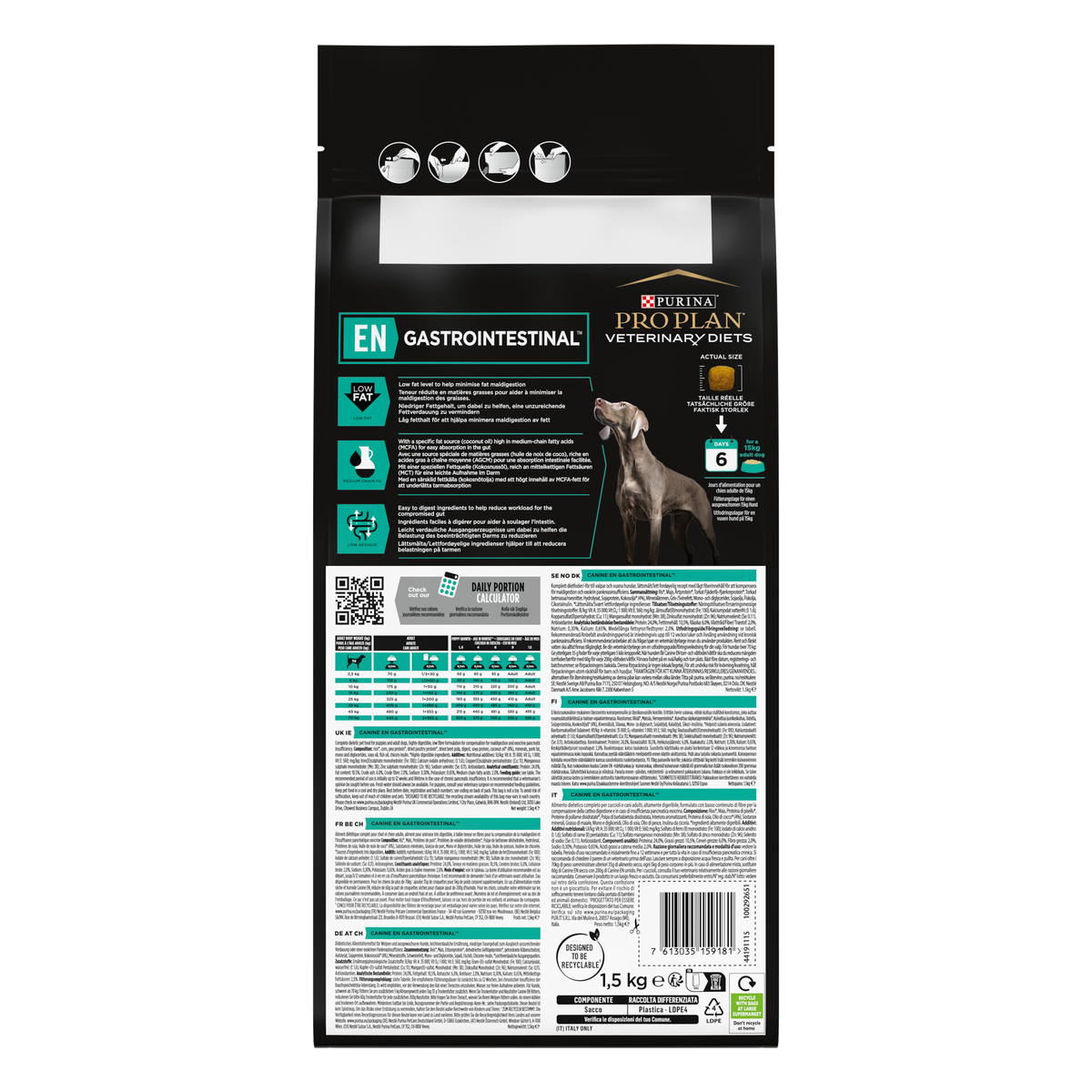 PURINA PRO PLANVETERINARY DIETS EN Gastrointentinal Dry Dog food 12kg