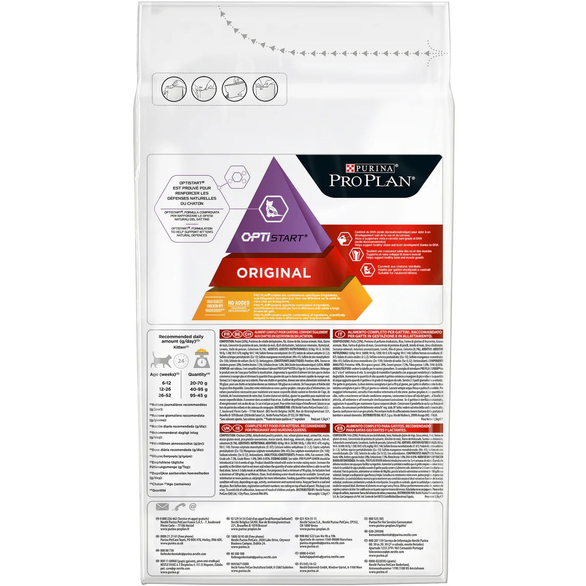 PRO PLAN® Original Kitten 1-12 months Rich in chicken - 1.5 KG