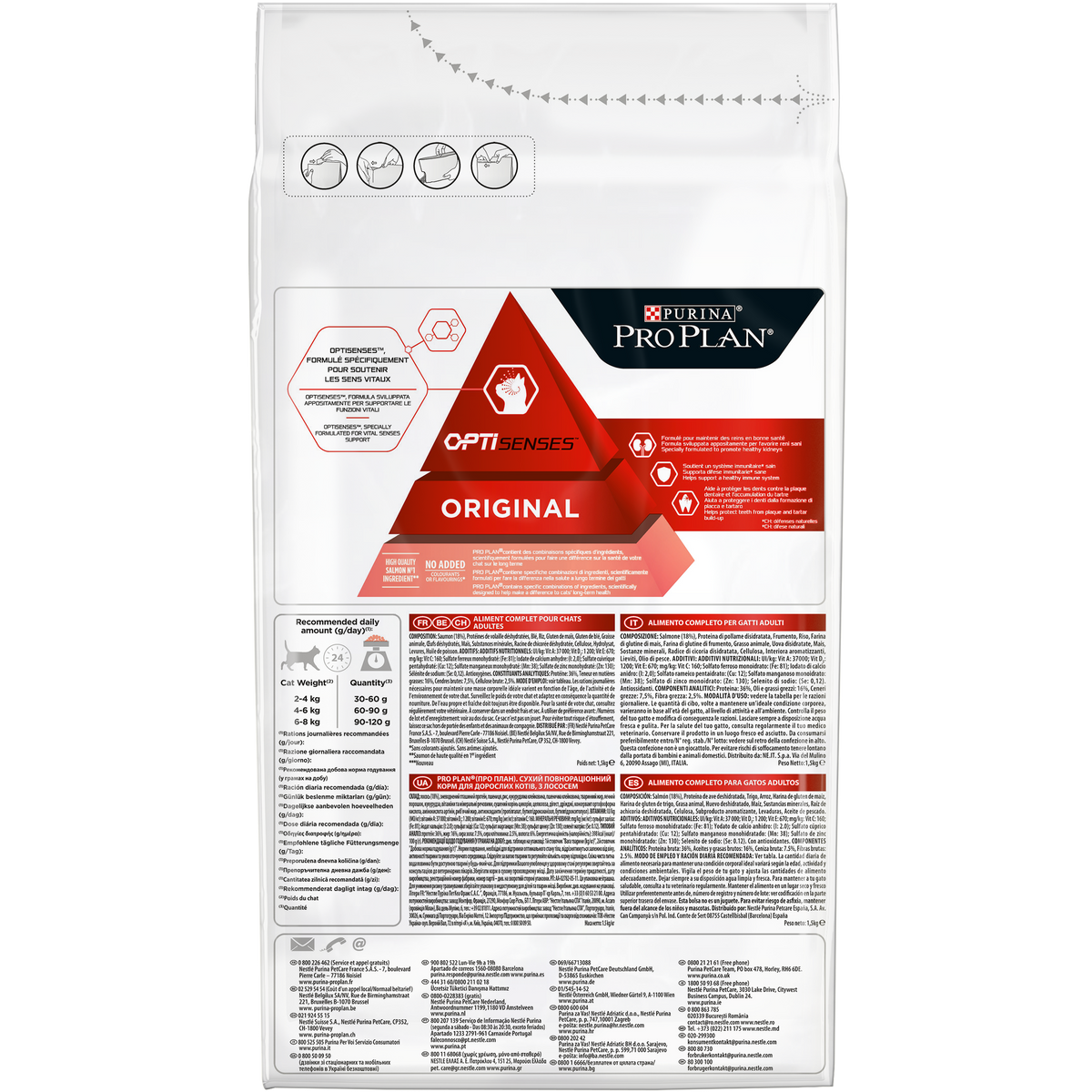 Purina pro plan original adult 1+ year Rich in Salmon Dry Cat Food1.5 KG