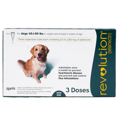 Revolution Topical Solution for Dogs 40.1-85 lbs | 1 Pipette