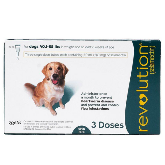 Revolution Topical Solution for Dogs 40.1-85 lbs | 1 Pipette