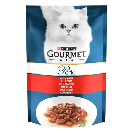 Purina Gourmet Perle With Beef Wet Cat Food 85g Pouch Egypt