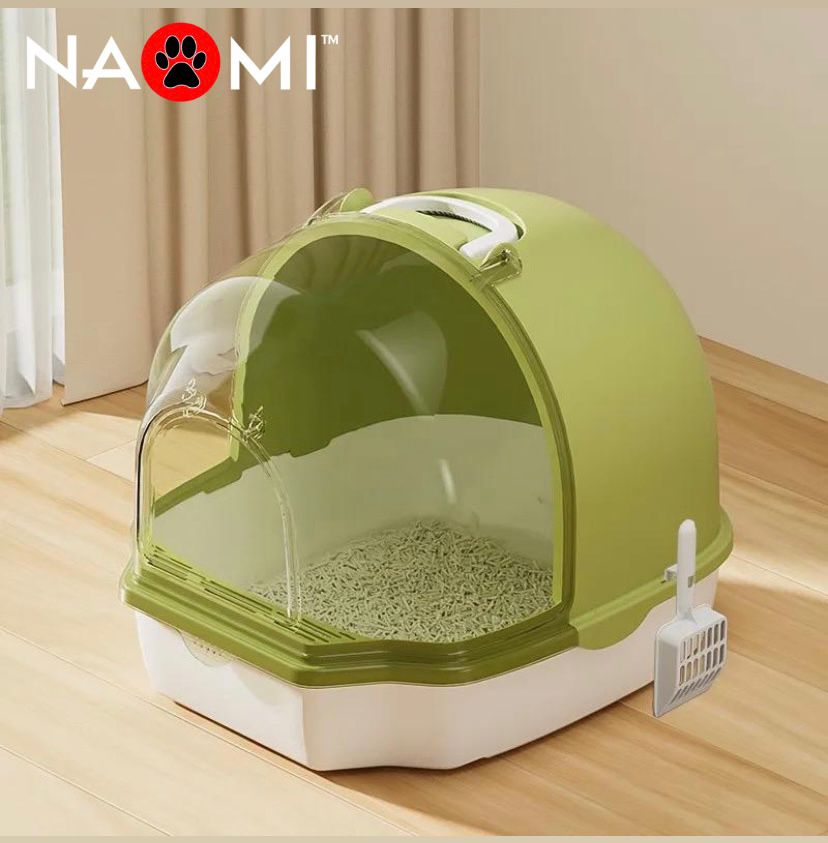 "Cat litter Box Material:Plastic Size:54*46*43CM Color: Blue - Green -
