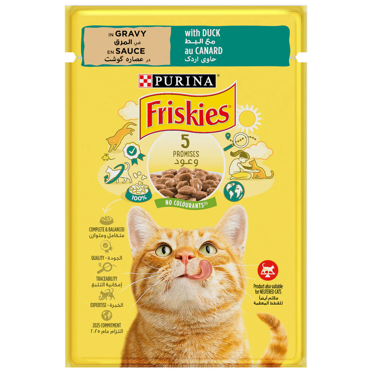 Friskies Duck Chunks in Gravy Wet Cat Food 85g