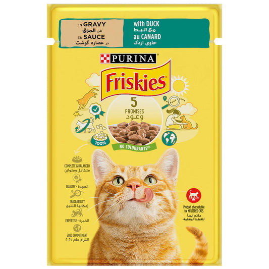 Friskies Duck Chunks in Gravy Wet Cat Food 85g
