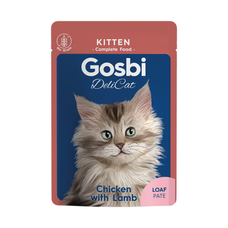 DELICAT Kitten lamb loaf Optimal growth from the beginning. Our recipe with fresh lamb, which provides taurine and all the necessary nutrients, guarantees an exceptional start to life for your kitten. 1 Available sizes 70g Additional information Composition Chicken (51%), lamb (21%), broth, pumpkin (2%), minerals, salm