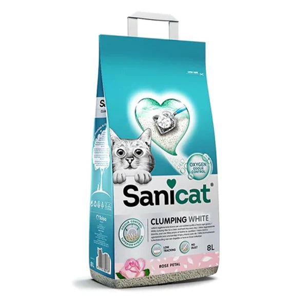SaniCat Cat Litter Rose Petal Clumping 8L