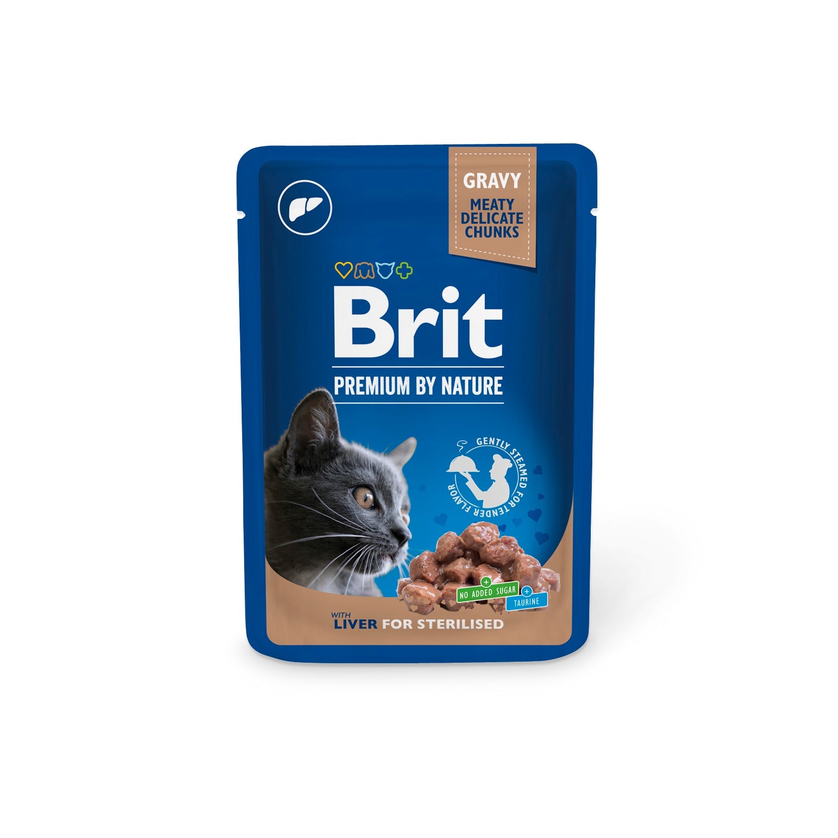 Chunks in Gravy with Liver for Sterilised Cats 100g