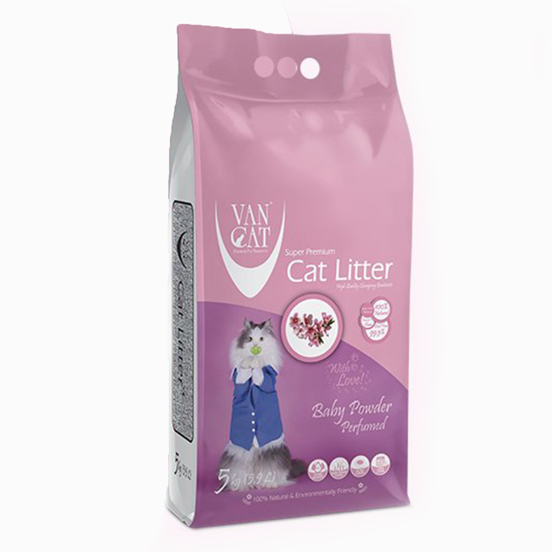 Vancat Cat Litter: Baby Powder Scented and Highly Absorbent