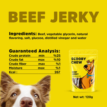 Scooby Chew Beef Jerky - Dog Treats 120g