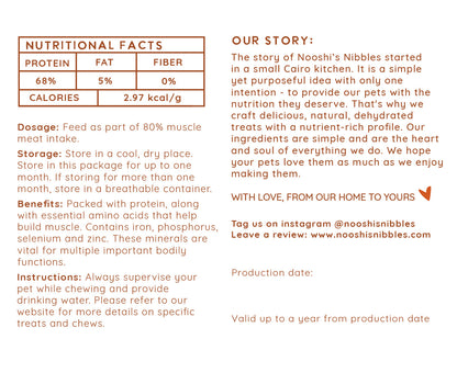 Nooshi's Nibbles Beef Heart 100GM