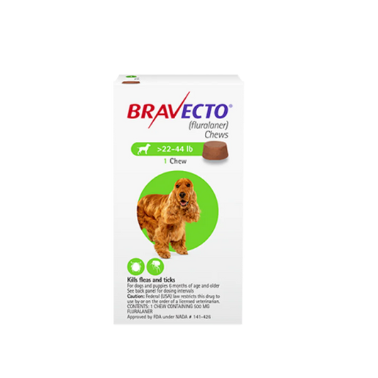 Bravecto Chewable Tablet For Medium Dogs (10 - 20 Kg) X 1 Tablet