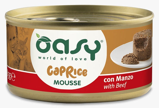 Oasy Wet PetFood for Adult Cats CAPRICE Mousse with Beef 85 g