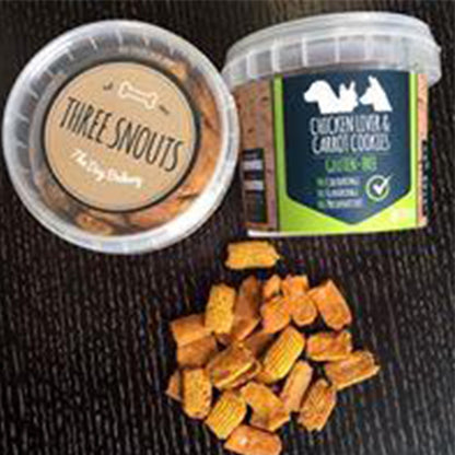 Three Snouts Chicken Liver & Carrot Cookies 125g