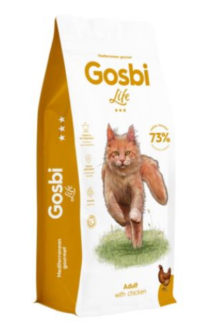 Gosbi Life Adult Cat Dry Food with Chicken 12kg bag - Premium Mediterranean Diet for Cats Egypt