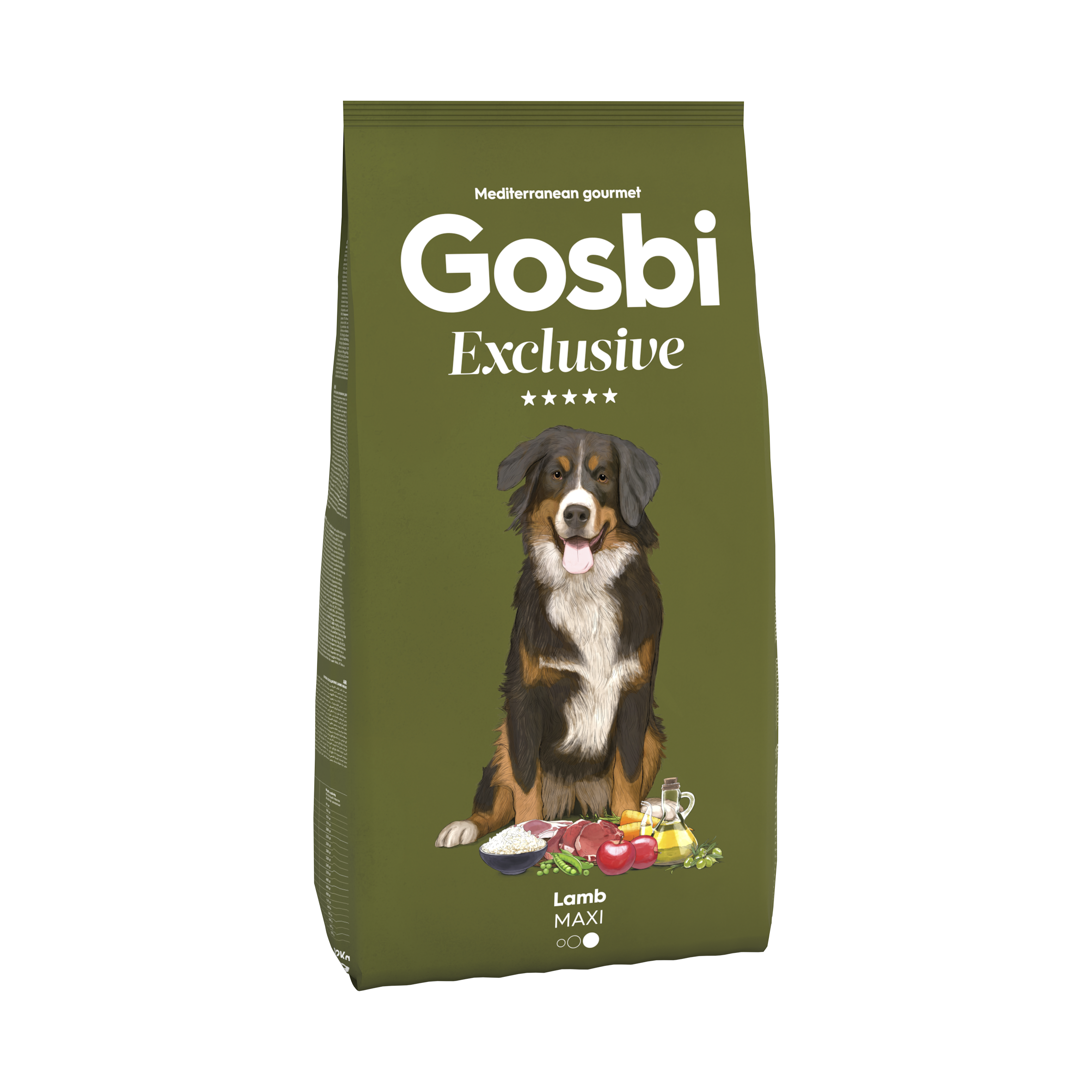 guaranteeing superior digestibility and optimal nutritional values that strengthen the dog’s health and well-being with Gosbi Exclusive.