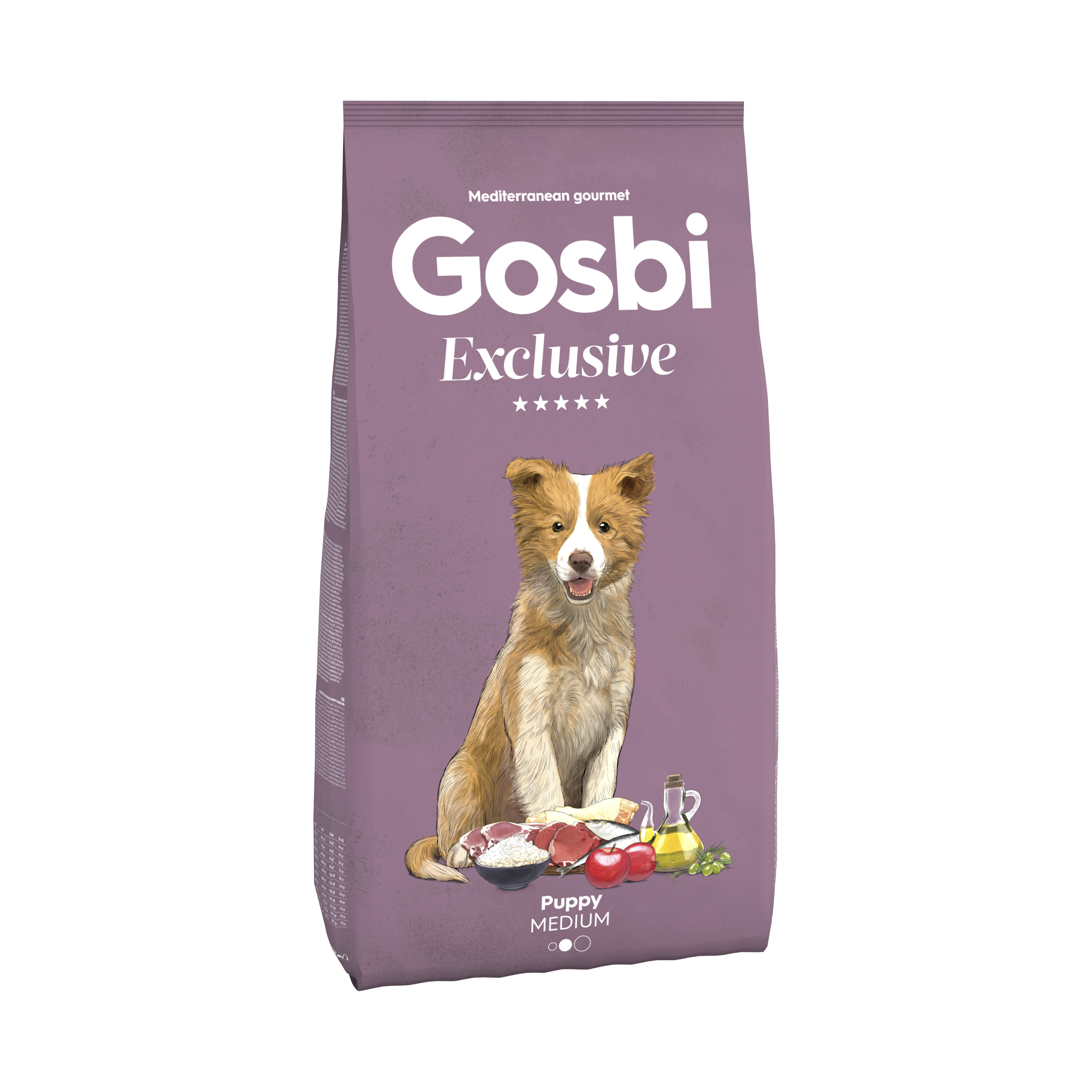 Gosbi Exclusive Puppy Medium 3kg is a complete diet that provides a powerful, all-natural formula for your puppy. It's designed for high digestibility.
