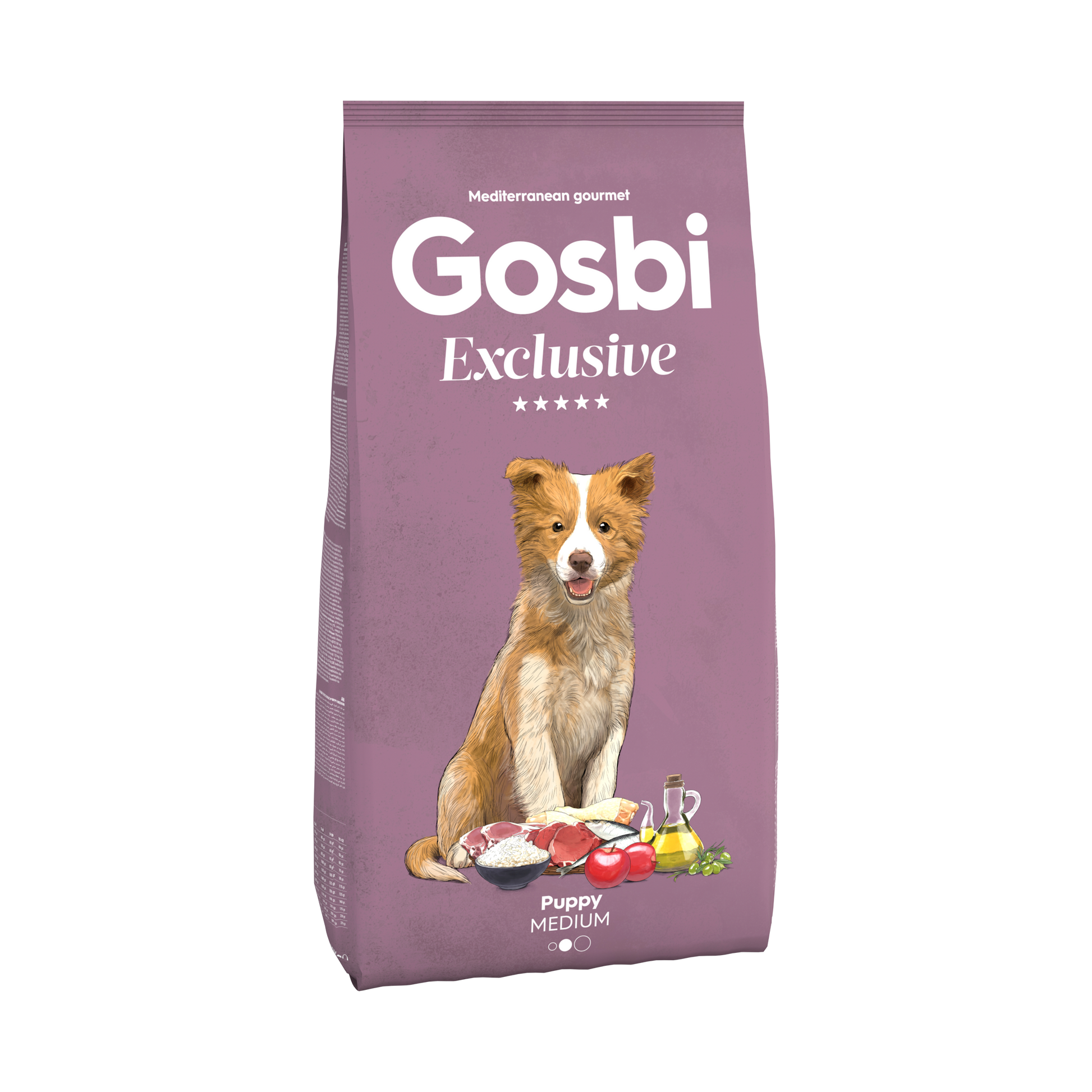 Gosbi Exclusive Puppy Medium 3kg is a complete diet that provides a powerful, all-natural formula for your puppy. It's designed for high digestibility.