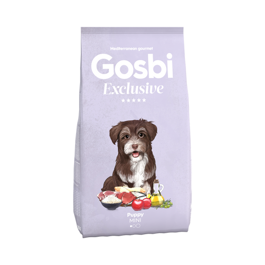 guaranteeing superior digestibility and optimal nutritional values that strengthen the dog’s health and well-being. With Gosbi Exclusive Puppy Mini 2kg.