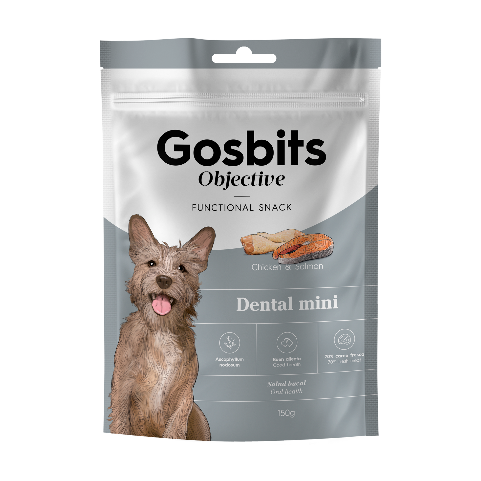 Gosbits Objective Dental MINI is innovative dental treats that keep your dog healthy and active by enhancing oral health. It acts as a powerful bioactivator