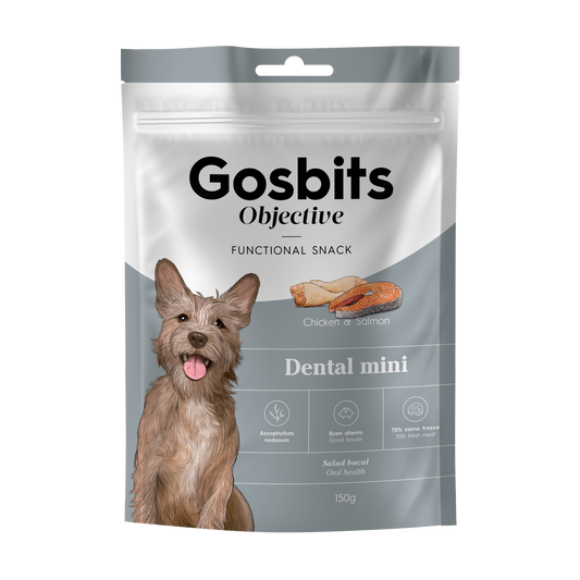 Gosbits Objective Dental MINI is innovative dental treats that keep your dog healthy and active by enhancing oral health. It acts as a powerful bioactivator