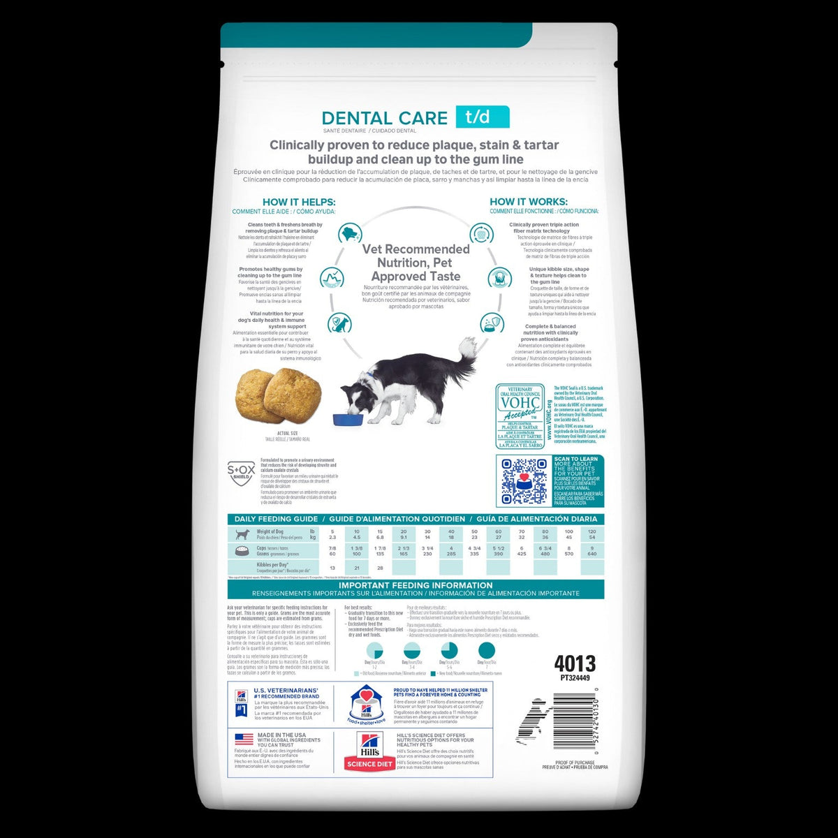 Hill's Prescription Diet t/d dog 4kg