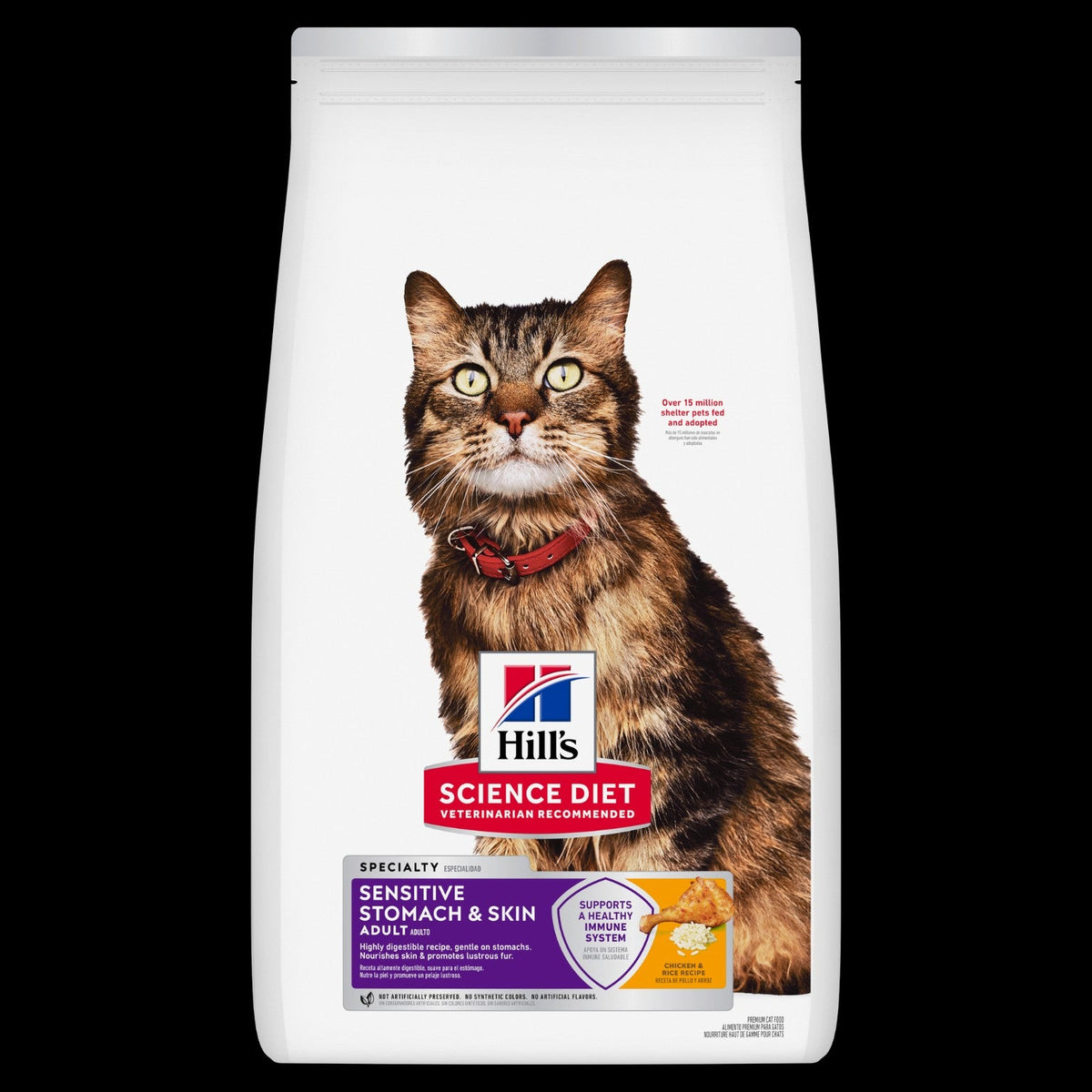 Hill's Science Plan Sensitive stomach & skin adult cat food with chicken 1.5kg