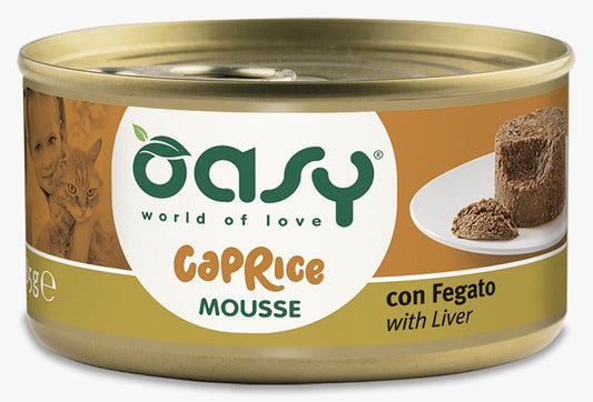 Oasy Wet PetFood for Adult Cats CAPRICE Mousse with Liver 85 g