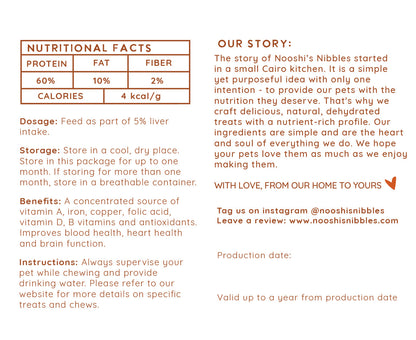 Nooshi's Nibbles Chicken Liver 100GM