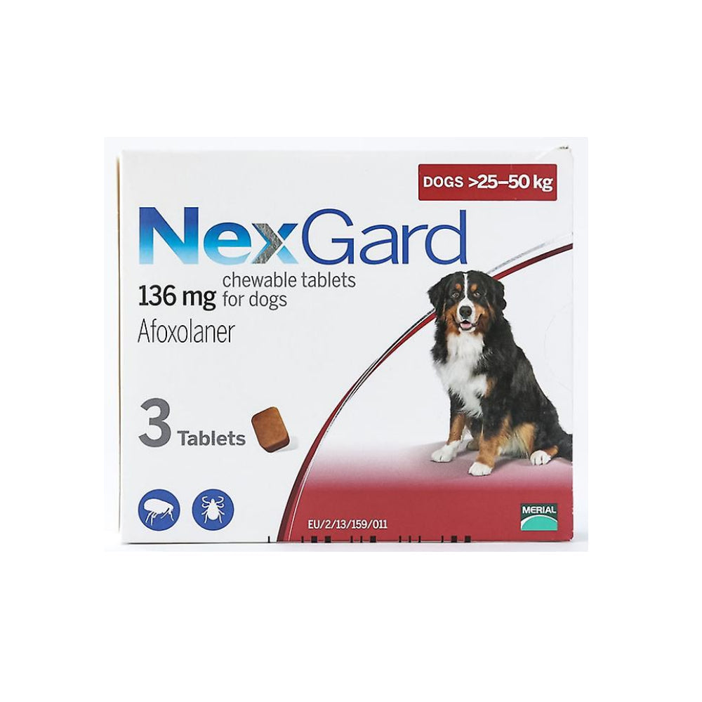 Nexgard Chewable Tablet | Kill Ticks | Fleas | Lice | 136mg From 25to